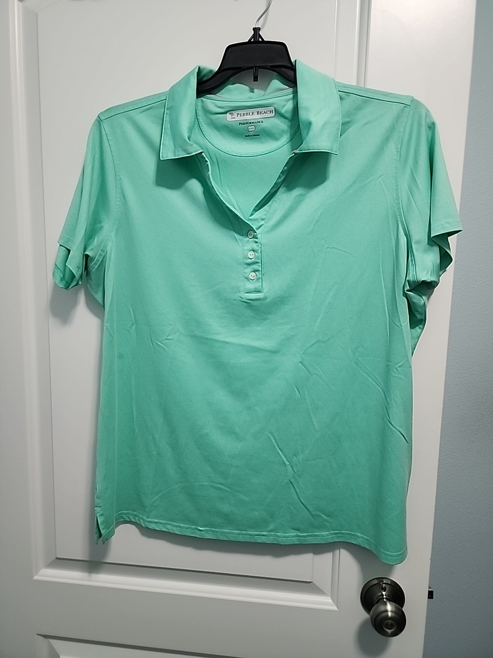 Pebble Beach Mint Green Short-Sleeve Polo